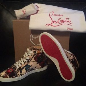 NWT Christian Louboutin Velour Sneakers